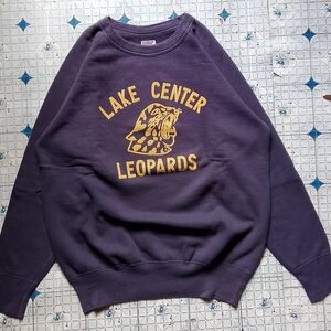 Lake Center Leopards Purple Crewneck Sweatshirt